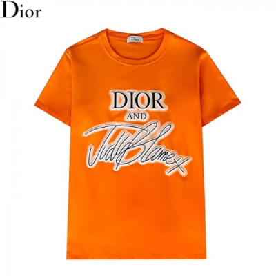 [디올]Dior 2021 Mm/Wm Casual Crew-neck Short Sleeved Tshirts - 디올 2021 남/녀 캐쥬얼 크루넥 반팔티 Dio01113x.Size(s - 2xl).오렌지