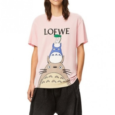 [로에베]Loewe 2021 Mm/Wm Smile Short Sleeved Tshirts - 로에베 2021 남자 스마일 실켓 반팔티 Loe0373x.Size(s - xl).핑크