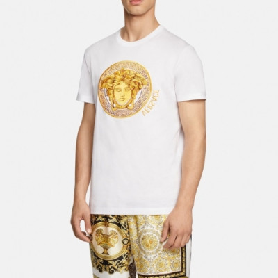 [베르사체]Versace 2021 Mens Logo Short Sleeved Tshirts - 베르사체 2021 남성 메두사 반팔티 Ver0786x.Size(s - 3xl).화이트