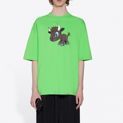 [발렌시아가]Balenciaga 2021 Mm/Wm Logo Cotton Short Sleeved Tshirts - 발렌시아가 2021 남/녀 로고 코튼 반팔티 Bal0935x.Size(xs - l).그린
