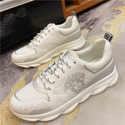 Versace 2021 Men's Leather Sneakers - 베르사체 2021 남성용 레더 스니커즈,Size(240-270),VERS0540,화이트