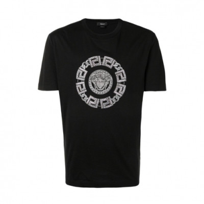 [베르사체]Versace 2021 Mens Logo Short Sleeved Tshirts - 베르사체 2021 남성 메두사 반팔티 Ver0790x.Size(s - 3xl).블랙