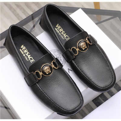 Versace 2021 Men's Leather Loafer - 베르사체 2021 남성용 레더 로퍼,Size(240-270),VERS0545,블랙