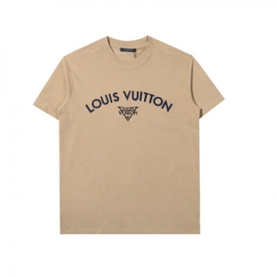 [루이비통]Louis vuitton 2021 Mm/Wm Logo Short Sleeved Tshirts - 루이비통 2021 남/녀 로고 반팔티 Lou02592x.Size(s - xl).카멜