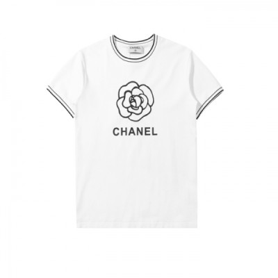 [샤넬]Chanel 2021 Mm/Wm 'CC' Logo Cotton Short Sleeved Tshirts - 샤넬 2021 남/녀 'CC'로고 코튼 반팔티 Cnl0657x.Size(xs - l).화이트