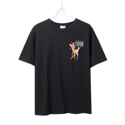 [버버리]Burberry 2021 Mm/Wm Logo Cotton Short Sleeved Tshirts - 버버리 2021 남/녀 로고 코튼 반팔티 Bur03667x.Size(xs - l).블랙