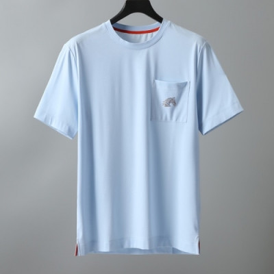 [에르메스]Hermes 2021 Mens Crew-neck Short Sleeved Tshirts - 에르메스 2021 남성 크루넥 반팔티 Her0575x.Size(m - 3xl).블루