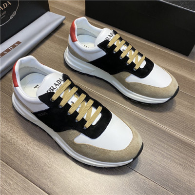 Prada 2021 Men's Leather Sneakers - 프라다 2021 남성용 레더 스니커즈,Size(240-270),PRAS0703,블랙