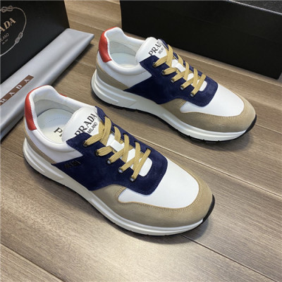 Prada 2021 Men's Leather Sneakers - 프라다 2021 남성용 레더 스니커즈,Size(240-270),PRAS0704,네이비