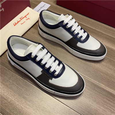 Salvatore Ferragamo 2021 Men's Leather Sneakers - 페라가모 2021 남성용 레더 스니커즈,Size(240-270),FGMS0534,화이트