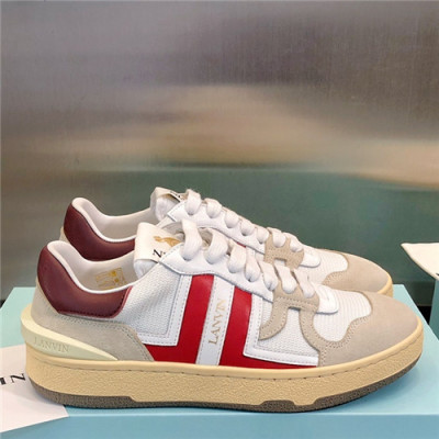 Lanvin 2021 Men's Leather Sneakers - 랑방 2021 남성용 레더 스니커즈,Size(240-270),LANV0027,화이트