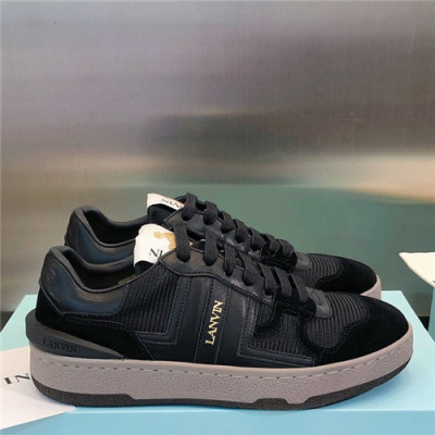 Lanvin 2021 Men's Leather Sneakers - 랑방 2021 남성용 레더 스니커즈,Size(240-270),LANV0033,블랙