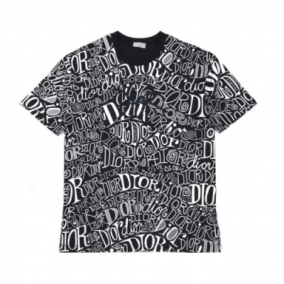 [디올]Dior 2021 Mm/Wm Casual Crew-neck Short Sleeved Tshirts - 디올 2021 남/녀 캐쥬얼 크루넥 반팔티 Dio01122x.Size(s - 2xl).블랙