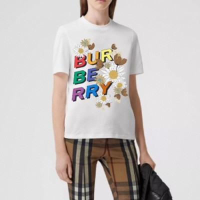 [버버리]Burberry 2021 Mm/Wm Logo Cotton Short Sleeved Tshirts - 버버리 2021 남/녀 로고 코튼 반팔티 Bur03679x.Size(s - xl).화이트