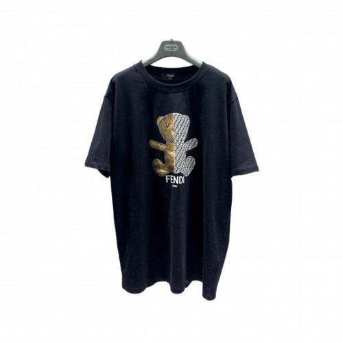 [펜디]Fendi 2021 Mens Logo Casual Short Sleeved Tshirts - 펜디 2021 남성 로고 캐쥬얼 코튼 반팔티 Fen0935x.Size(s - xl).블랙