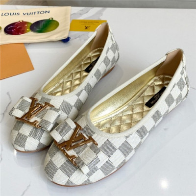 Louis Vuitton 2021 Women's Leather Flat - 루이비통 2021 여성용 레더 플렛,Size(225-250),LOUS1801,화이트