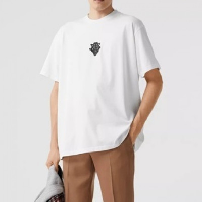 [버버리]Burberry 2021 Mm/Wm Logo Cotton Short Sleeved Tshirts - 버버리 2021 남/녀 로고 코튼 반팔티 Bur03685x.Size(xxs - s).화이트