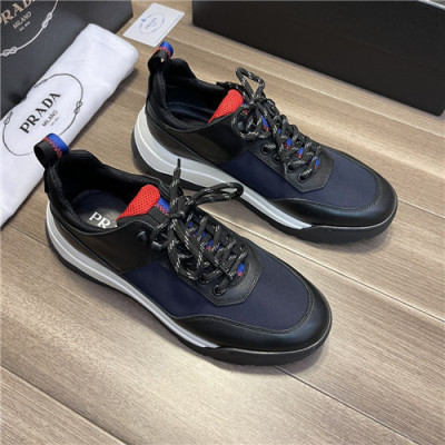 Prada 2021 Men's Leather Sneakers - 프라다 2021 남성용 레더 스니커즈,Size(240-270),PRAS0727,네이비