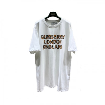 [버버리]Burberry 2021 Mm/Wm Logo Cotton Short Sleeved Tshirts - 버버리 2021 남/녀 로고 코튼 반팔티 Bur03693x.Size(s - xl).화이트