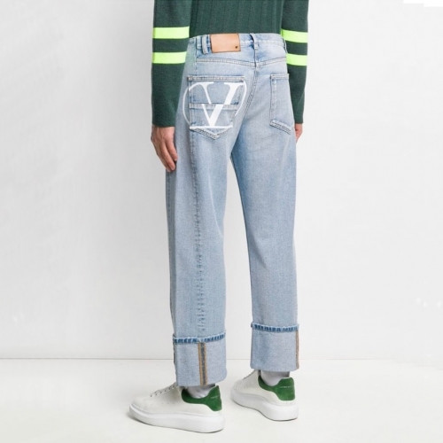 Valentino 2021 Mens Logo Denim Jeans - 발렌티노 2021 남성 로고 데님 청바지 Val0459x.Size(30 - 38).블루