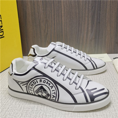 Fendi 2021 Men's Leather Sneaker - 펜디 2021 남성용 레더 스니커즈,Size(240-270),FENS0366,화이트