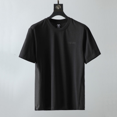 Shellac Mens Black Tshirts - 셸락 2021 남성 캐쥬얼 반팔티 She22x