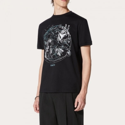 [발렌티노]Valentino 2021 Mens Logo Crew-neck Short Sleeved Tshirts - 발렌티노 2021 남성 로고 크루넥 반팔티 Val0461x.Size(m - 3xl).블랙