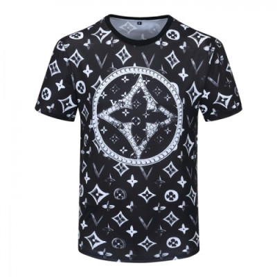 [루이비통]Louis vuitton 2021 Mens Logo Short Sleeved Tshirts - 루이비통 2021 남성 로고 반팔티 Lou02625x.Size(m - 3xl).블랙