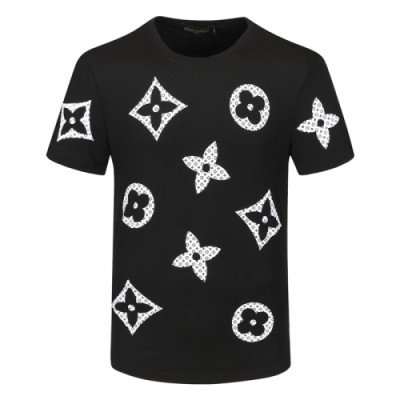 [루이비통]Louis vuitton 2021 Mens Logo Short Sleeved Tshirts - 루이비통 2021 남성 로고 반팔티 Lou02626x.Size(m - 3xl).블랙