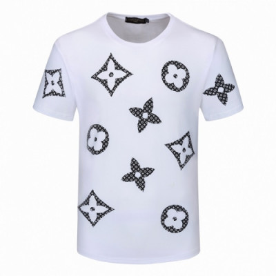 [루이비통]Louis vuitton 2021 Mens Logo Short Sleeved Tshirts - 루이비통 2021 남성 로고 반팔티 Lou02627x.Size(m - 3xl).화이트