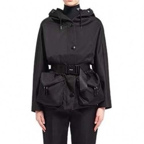 Prada 2021 Womens Logo Casual Jackets - 프라다 2021 여성 로고 캐쥬얼 자켓 Pra02184x.Size(s - l).블랙