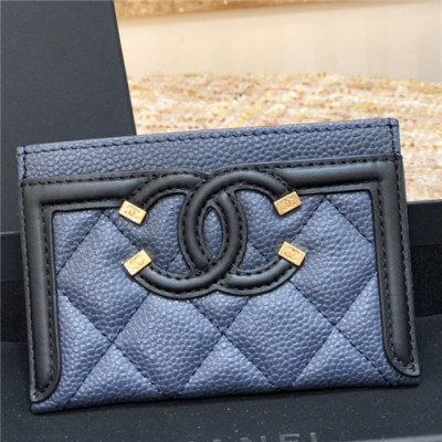 Chanel 2021 Women's Leather Card purse,11cm - 샤넬 2021 여성용 레더 카드퍼스,11cm,CHAW0116,네이비