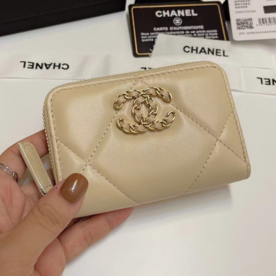 Chanel 2025 Womens Leather Coin purse/Card purse,11cm - 샤넬 2025 여성용 레더 코인퍼스/카드퍼스,11cm,CHAW0122,베이지