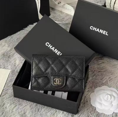 샤넬 여성 캐비어스킨 플랩 카드지갑 2color - Chanel Womens Black Card Case - ch515x