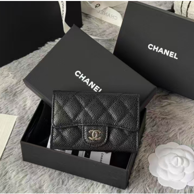 샤넬 여성 캐비어스킨 플랩 카드지갑 2color - Chanel Womens Black Card Case - ch515x
