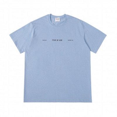 [피어오브갓]Fear of god 2021 Mm/Wm Minimal Cotton Short Sleeved Tshirts - 피어오브갓 2021 남/녀 미니멀 코튼 반팔티 Fea0250x.Size(s - 2xl).블루