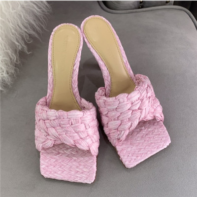 Bottega Veneta 2021 Women's Weaving High Heel Slipper - 보테가베네타 2021 여성용 위빙 하이힐 슬리퍼,Size(225-250),BVS0283,핑크