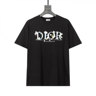 [디올]Dior 2021 Mm/Wm Casual Crew-neck Short Sleeved Tshirts - 디올 2021 남/녀 캐쥬얼 크루넥 반팔티 Dio01149x.Size(xs - l).블랙