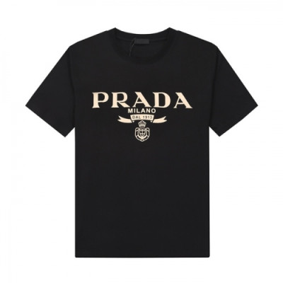 [프라다]Prada 2021 Mm/Wm Basic Logo Short Sleeved Tshirts  - 프라다 2021 남/녀 베이직 로고 반팔티 Pra02196x.Size(xs - l).블랙