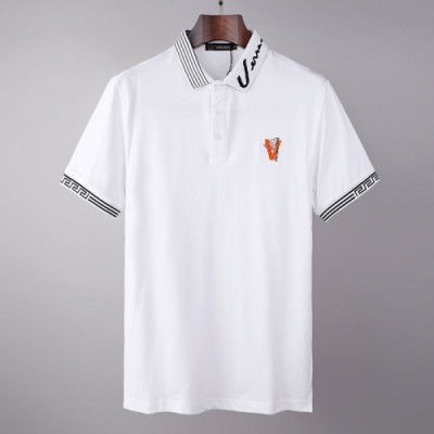 [베르사체]Versace 2021 Mens Logo Short Sleeved Tshirts - 베르사체 2021 남성 메두사 반팔티 Ver0798x.Size(m - 3xl).화이트