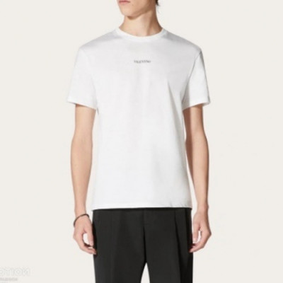 [발렌티노]Valentino 2021 Mens Logo Crew-neck Short Sleeved Tshirts - 발렌티노 2021 남성 로고 크루넥 반팔티 Val0462x.Size(s - 2xl).화이트