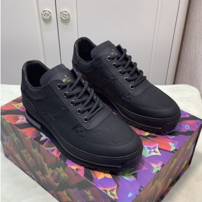 Louis Vuitton 2021 Men's Leather Sneakers - 루이비통 2021 남성용 레더 스니커즈,Size(240-270),LOUS1854,블랙