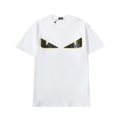 [펜디]Fendi 2021 Mens Logo Casual Short Sleeved Tshirts - 펜디 2021 남성 로고 캐쥬얼 코튼 반팔티 Fen0949x.Size(s - 2xl).화이트