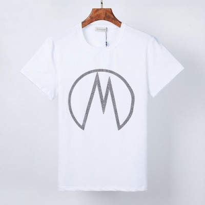 [매장판]Moncler 2021 Mens Logo Crew-neck Short Sleeved Tshirts - 몽클레어 2021 남성 로고 크루넥 반팔티 Moc02177x.Size(m - 3xl).화이트