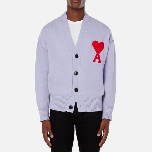 Ami 2021 Mens Logo Casual Cardigen - 아미 2021 남성 로고 캐쥬얼 가디건 Ami0077x.Size(s - xl).퍼플
