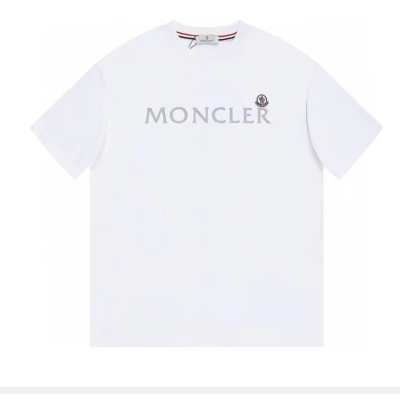 [매장판]Moncler 2022 Mens Logo Crew-neck Short Sleeved Tshirts - 몽클레어 2022 남성 로고 크루넥 반팔티 Moc02180x.Size(m - 2xl).화이트