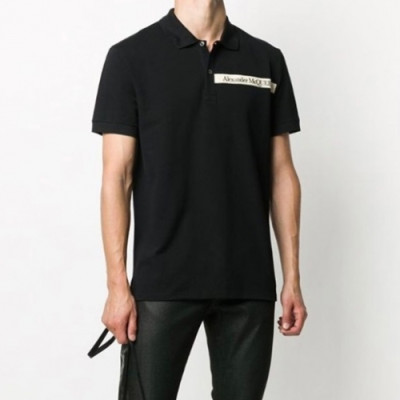 [매장판]Alexander Mcqueen 2021 Mens Logo Cotton Short Sleeved Tshirt - 알렉산더맥퀸 2021 남성 코튼 반팔티 Qeen0099x.Size(s - xl).블랙