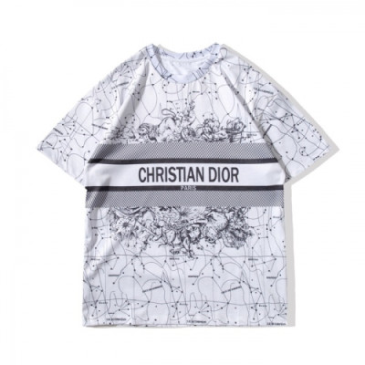 [디올]Dior 2021 Mm/Wm Casual Crew-neck Short Sleeved Tshirts - 디올 2021 남/녀 캐쥬얼 크루넥 반팔티 Dio01175x.Size(s - 2xl).화이트