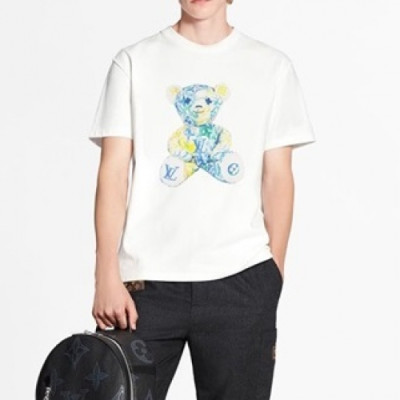 [루이비통]Louis vuitton 2021 Mm/Wm Logo Short Sleeved Tshirts - 루이비통 2021 남/녀 로고 반팔티 Lou02698x.Size(s - l).화이트