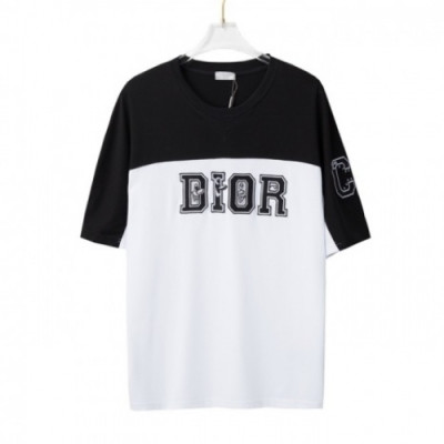 [디올]Dior 2021 Mm/Wm Casual Crew-neck Short Sleeved Tshirts - 디올 2021 남/녀 캐쥬얼 크루넥 반팔티 Dio01179x.Size(xs - l).블랙